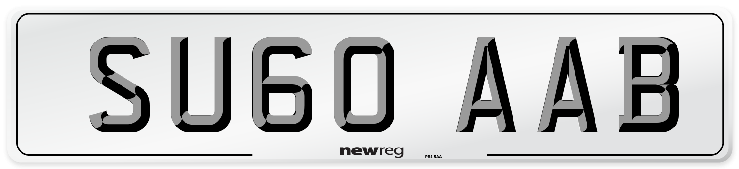 SU60 AAB Number Plate from New Reg
